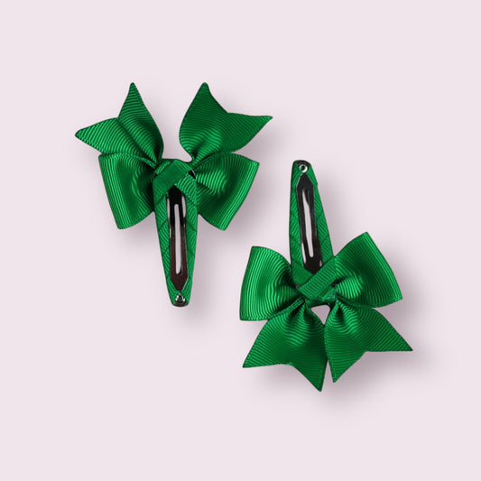 Emerald Green 2.5" Butterfly Snap Clips