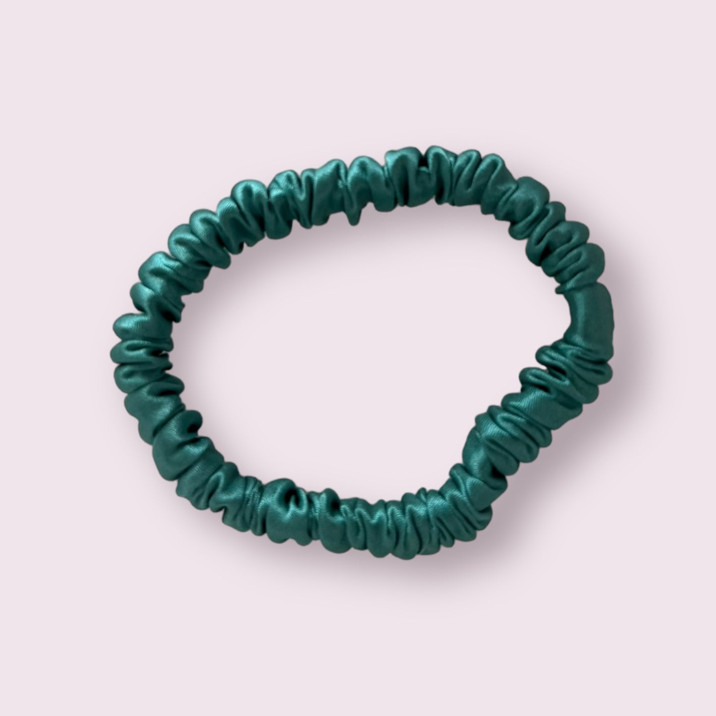 Jade Green Silk Scrunchie