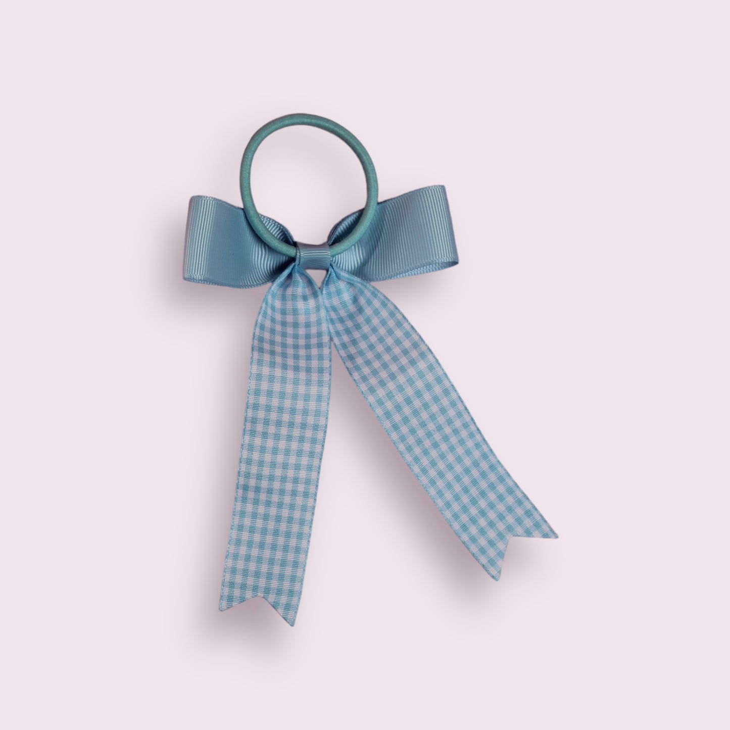 Summer Dress Blue Gingham 4" Tailed Bobble