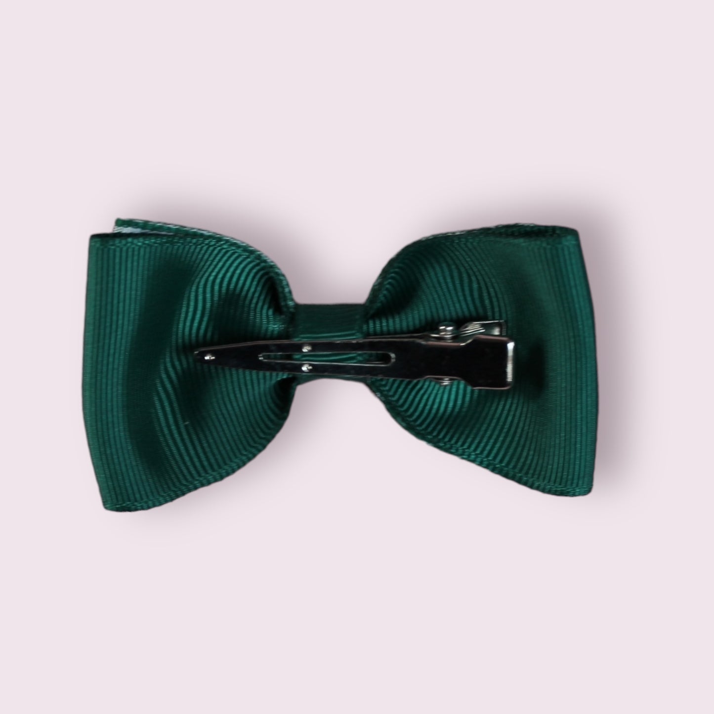 Hunter Green Gingham 3" Bowtie Clip