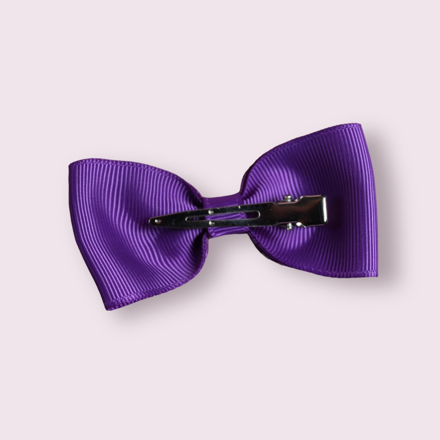 Purple Gingham 3" Bowtie Clip