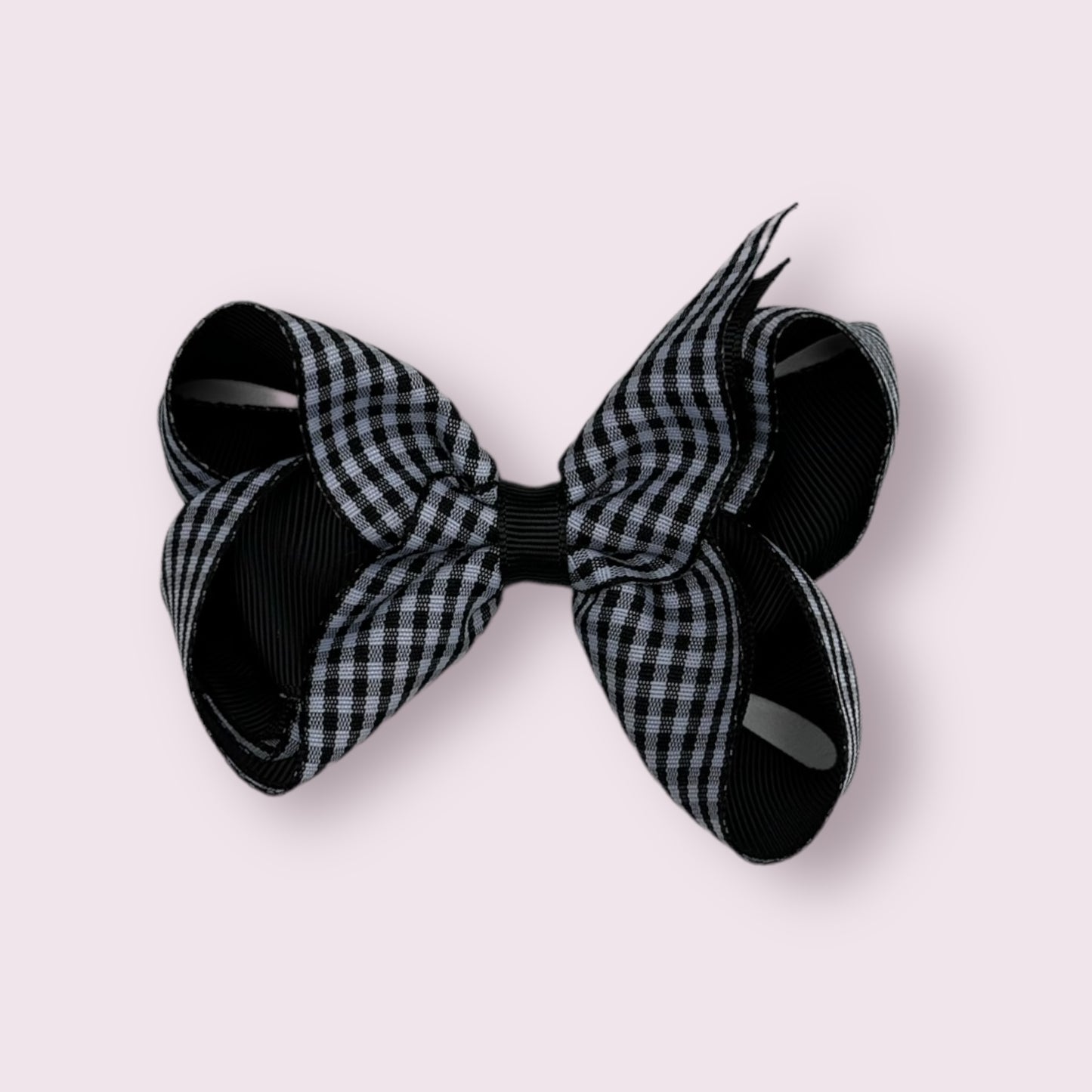 Black Gingham 4" Inside Out Clip