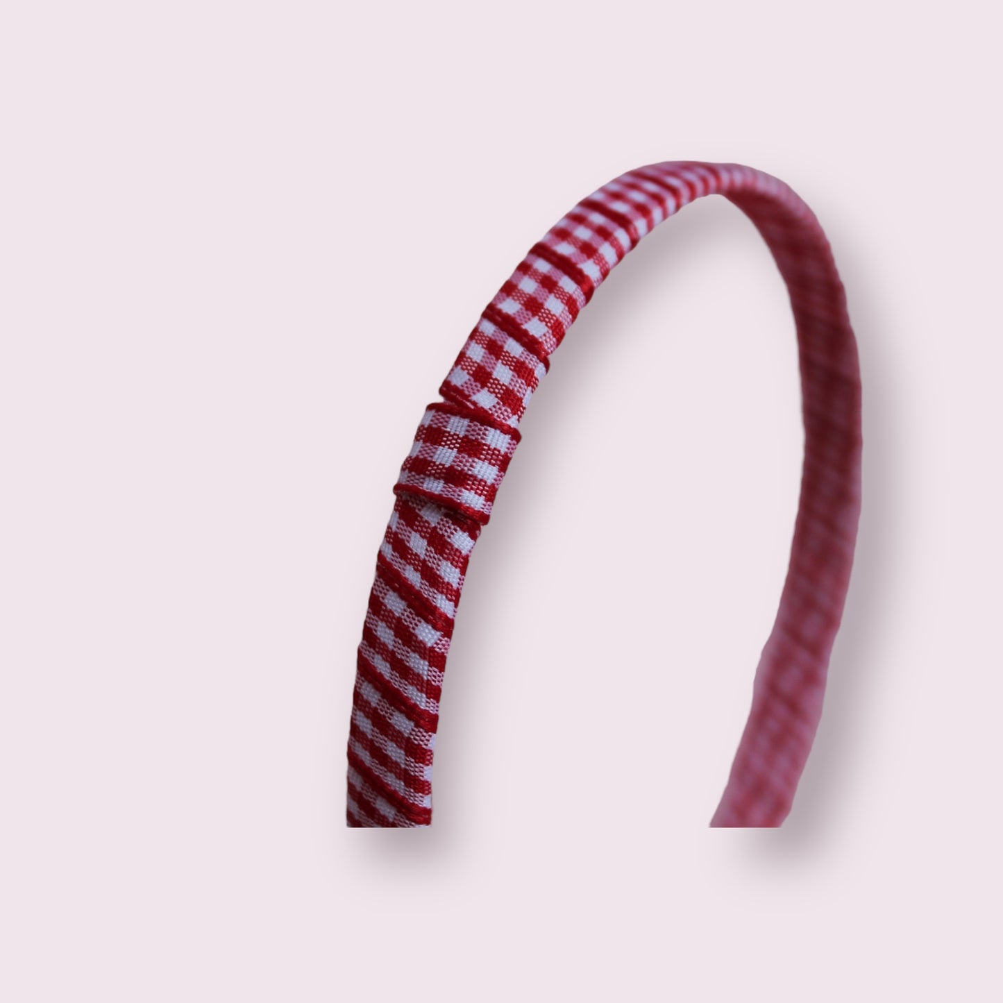 Red Gingham Infinity Headband