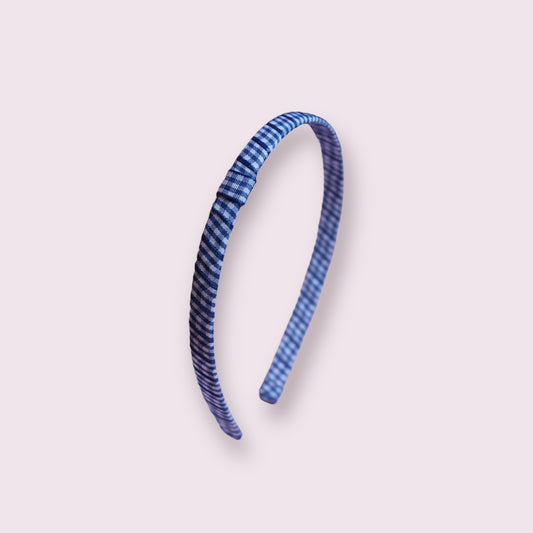 Royal Blue Gingham Infinity Headband