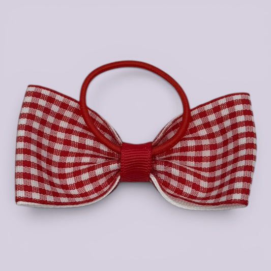 Hattie | Red Gingham Bow Bobble