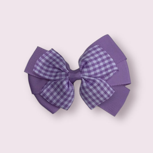 Lilac Gingham 3" Pinwheel Cip
