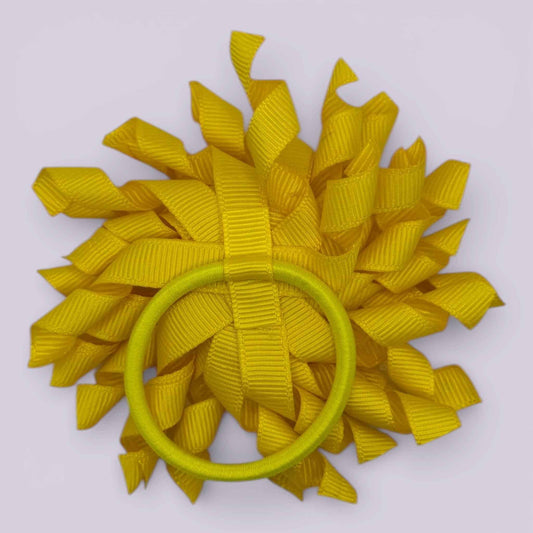 Yellow 3.5"Korker Bobble - School Hair Accessories UK