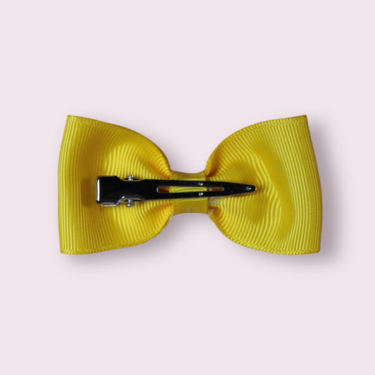 Yellow Gingham 3" Bowtie Clip