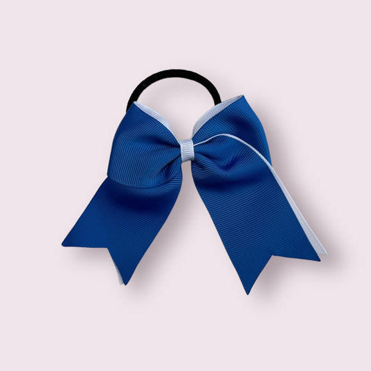 Royal Blue & White 4.5" Tailed Bobble