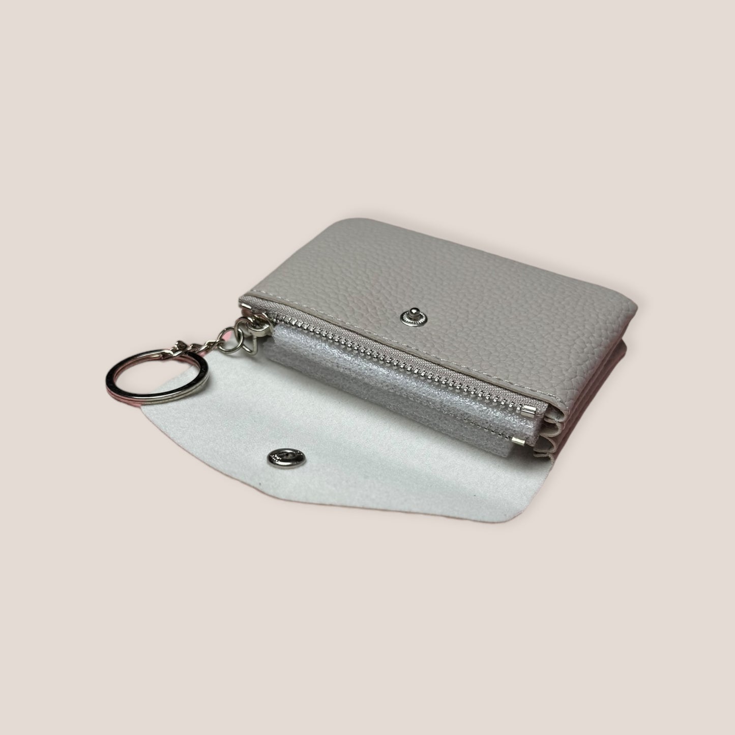 Grey Keyring Coin Purse for your Book Bag