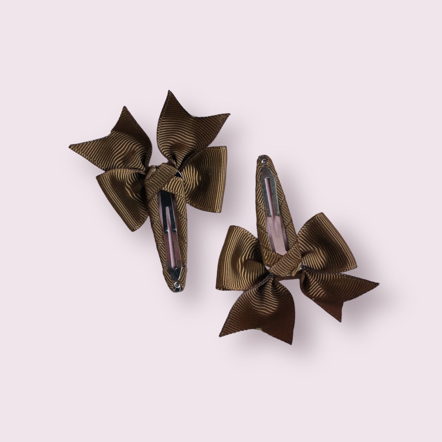 Brown 2.5" Butterfly Snap Clips