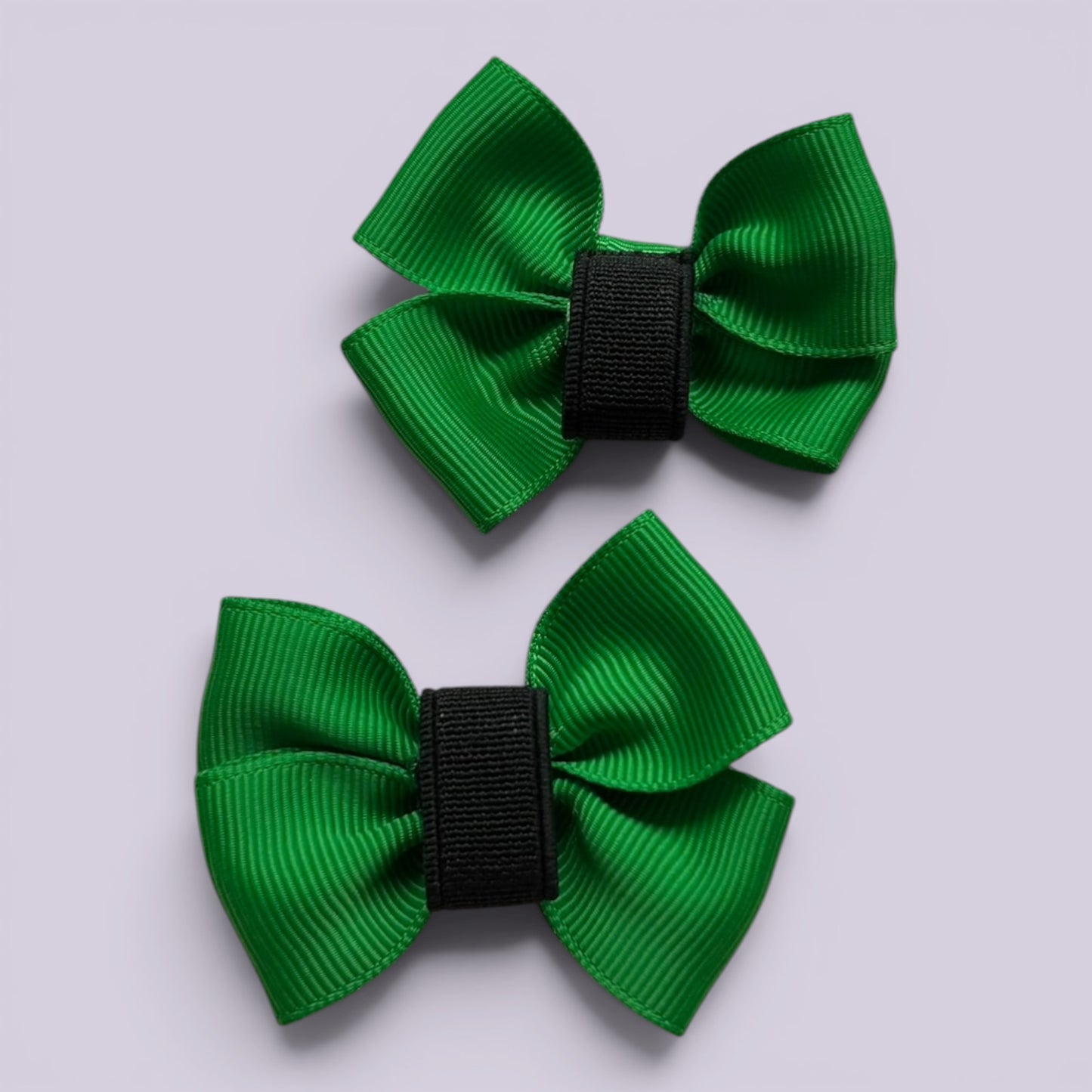 Emerald green matching school shoe bows