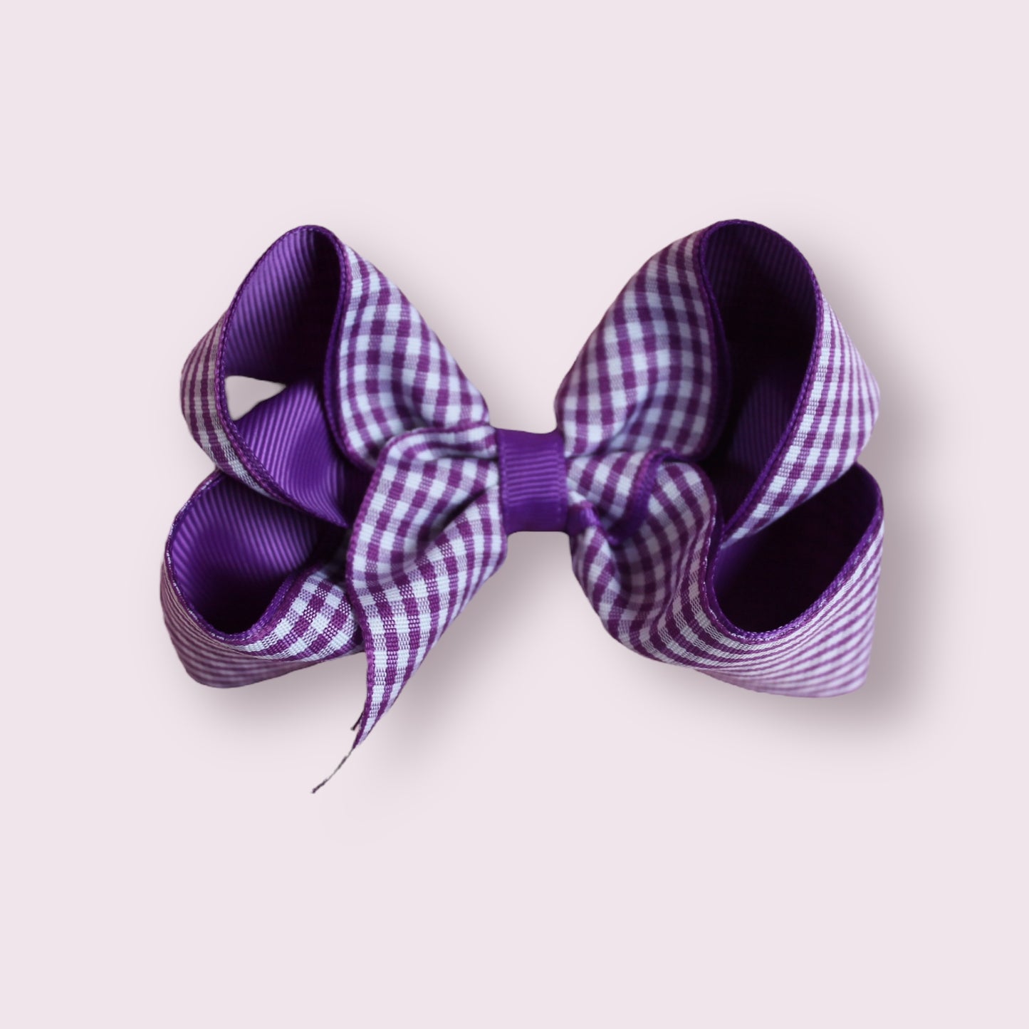 Purple Gingham 4" Inside Out Clip