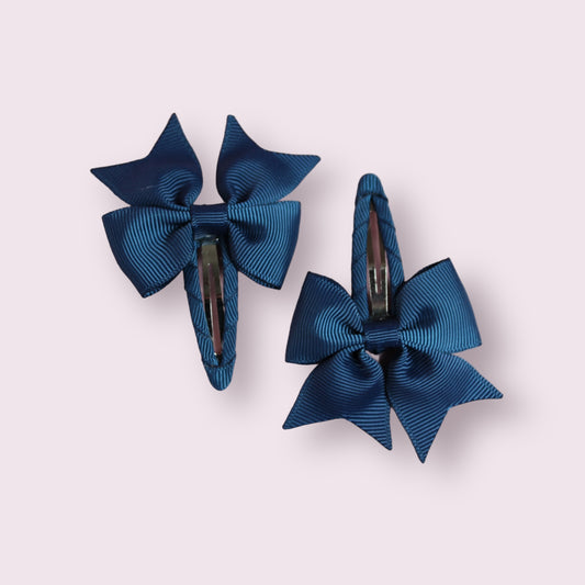 Navy Blue 2.5" Butterfly Snap Clips