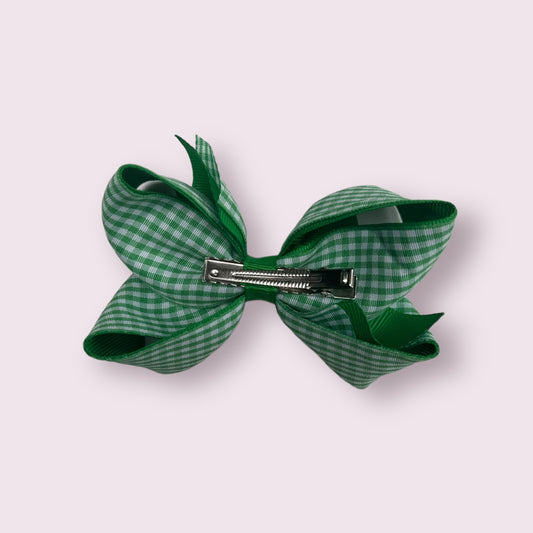 Emerald Green Gingham Inside Out Clip