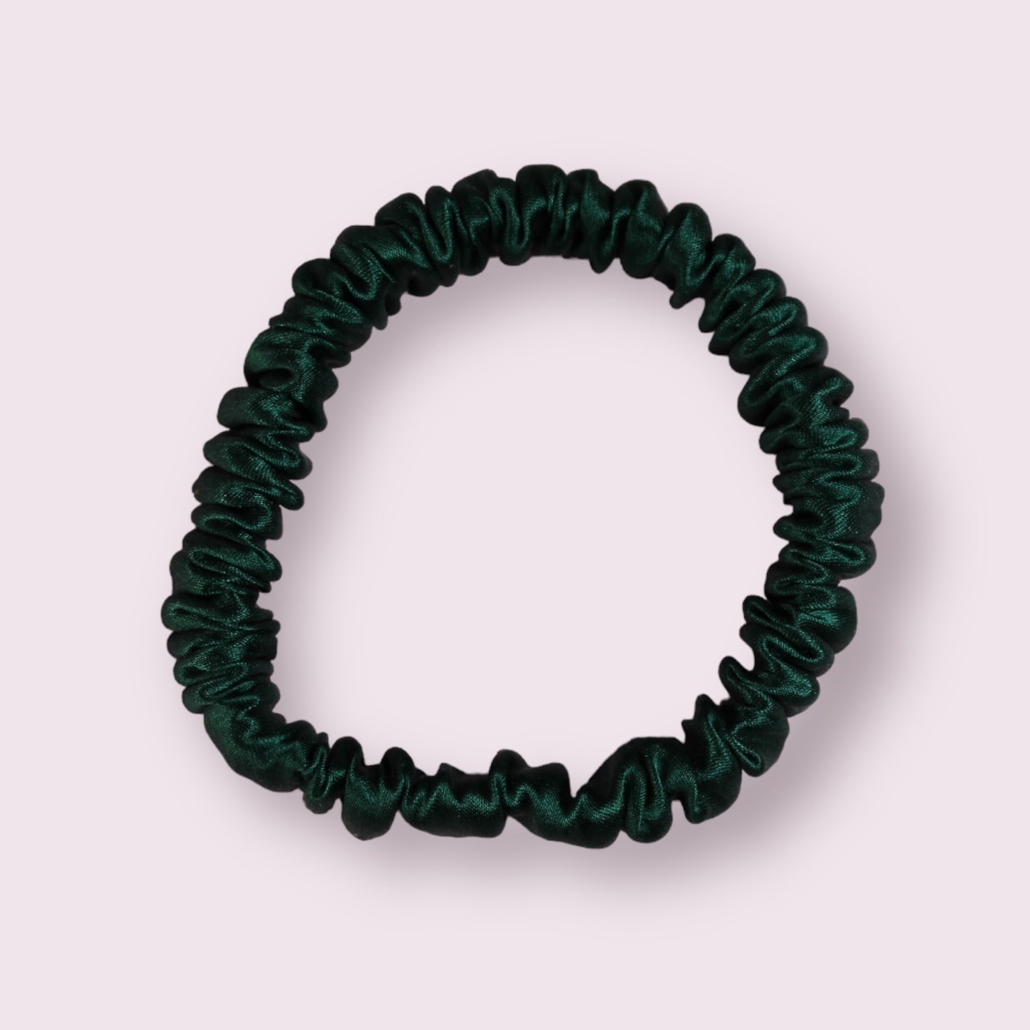 Hunter Green Silk Scrunchie