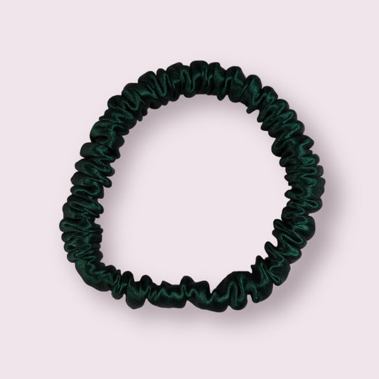 Hunter Green Silk Scrunchie