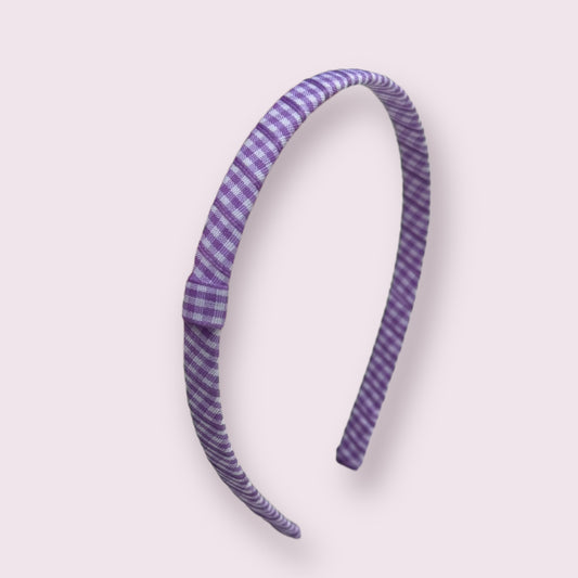 Lilac Gingham Infinity Headband