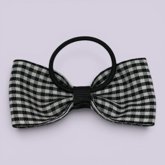 Hattie | Black Gingham Bow Bobble