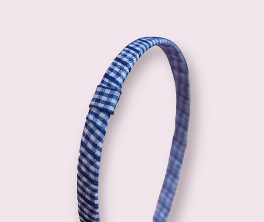 Royal Blue Gingham Infinity Headband
