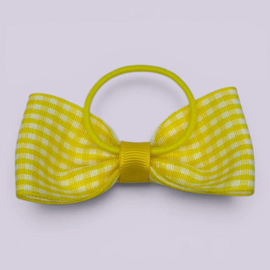 Hattie | Yellow Gingham Bow Bobble