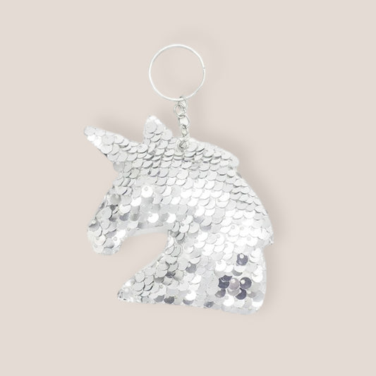 Silver Unicorn Keyring Book Bag Charm