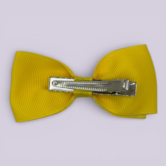 Poppy Gingham | Yellow Clip - School Hair Accessories UK