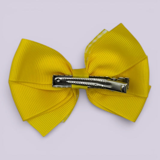 Olive | Yellow Gingham Clip - School Hair Accessories UK