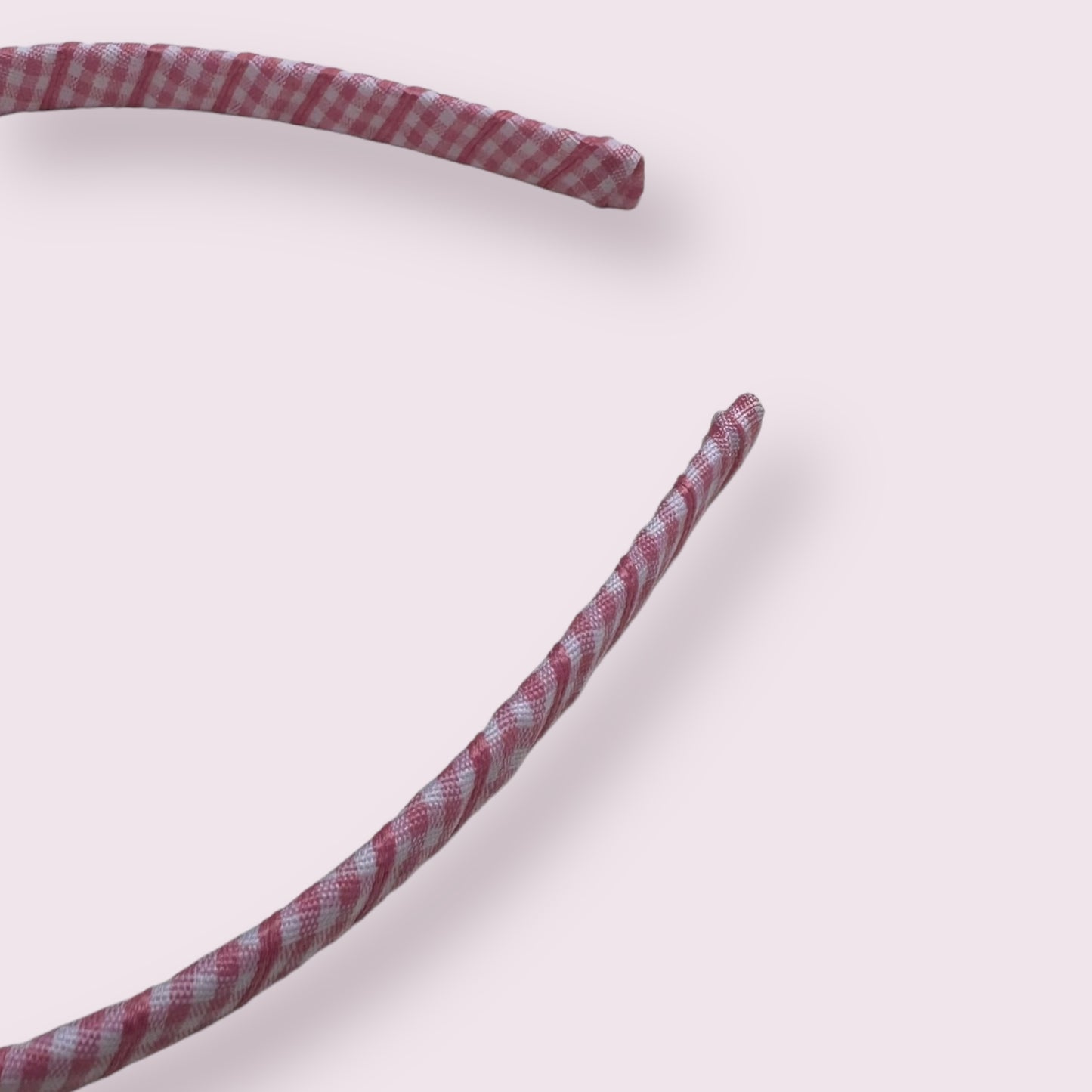 Pink Gingham Infinity Headband