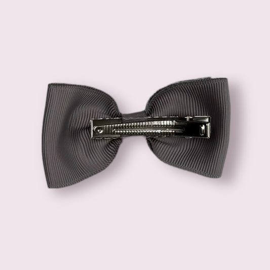 Grey Gingham 3" Bowtie Clip