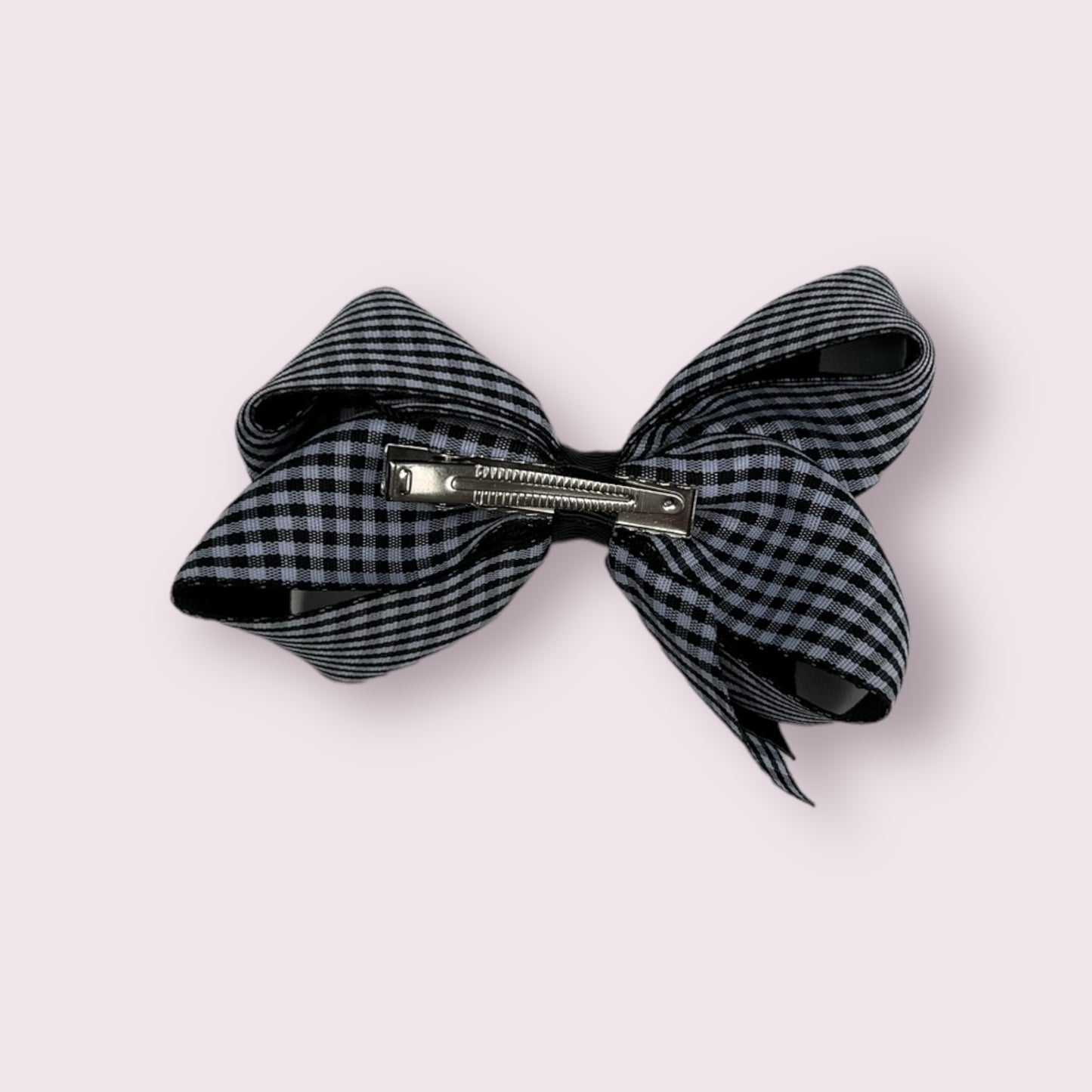 Black Gingham 4" Inside Out Clip