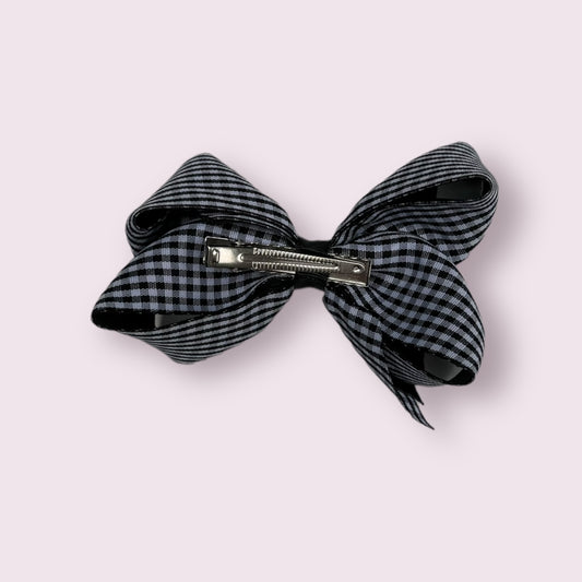 Black Gingham 4" Inside Out Clip