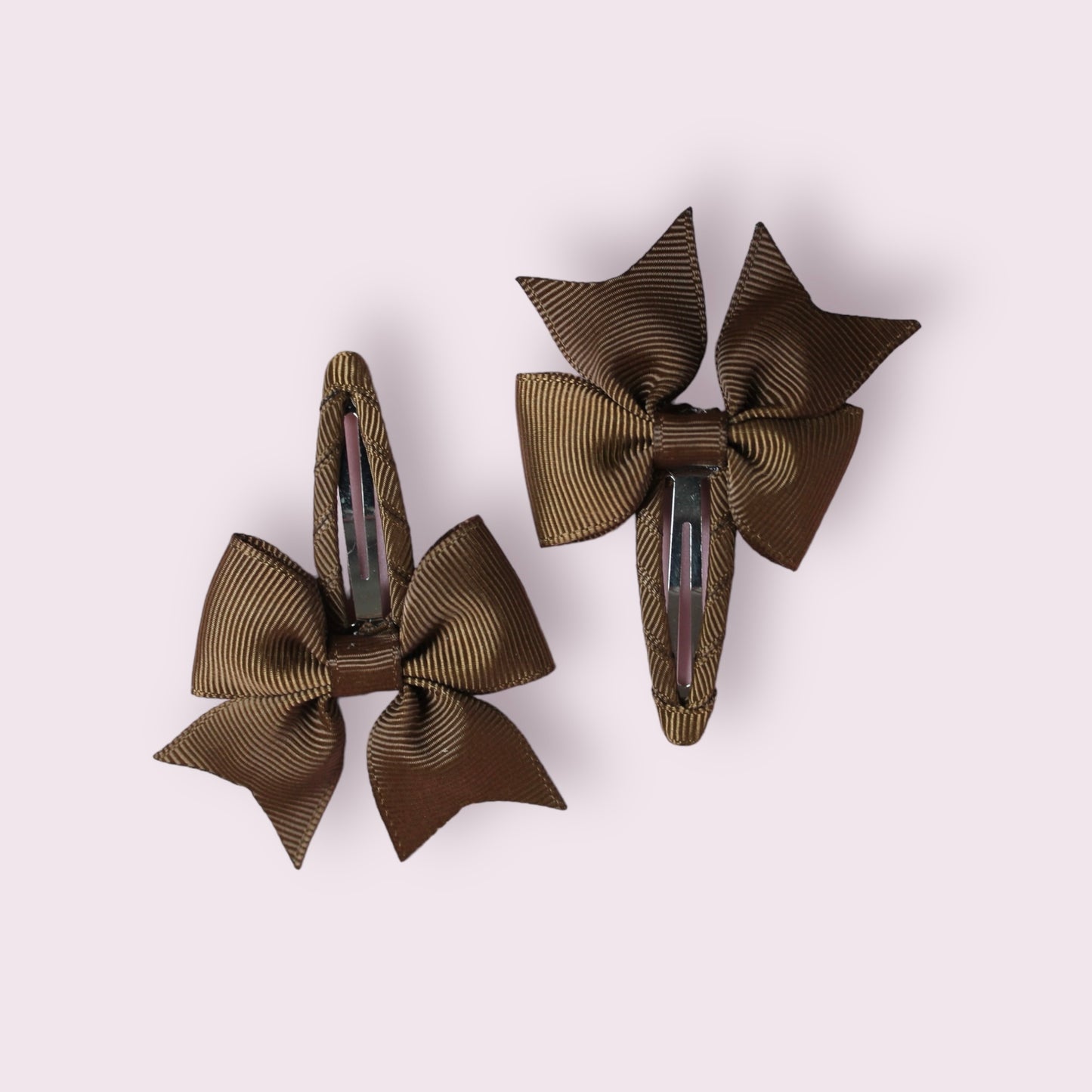 Brown 2.5" Butterfly Snap Clips