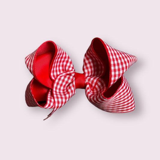 Red Gingham 4" Inside Out Clip