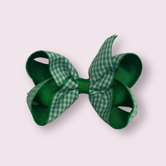 Emerald Green Gingham Inside Out Clip