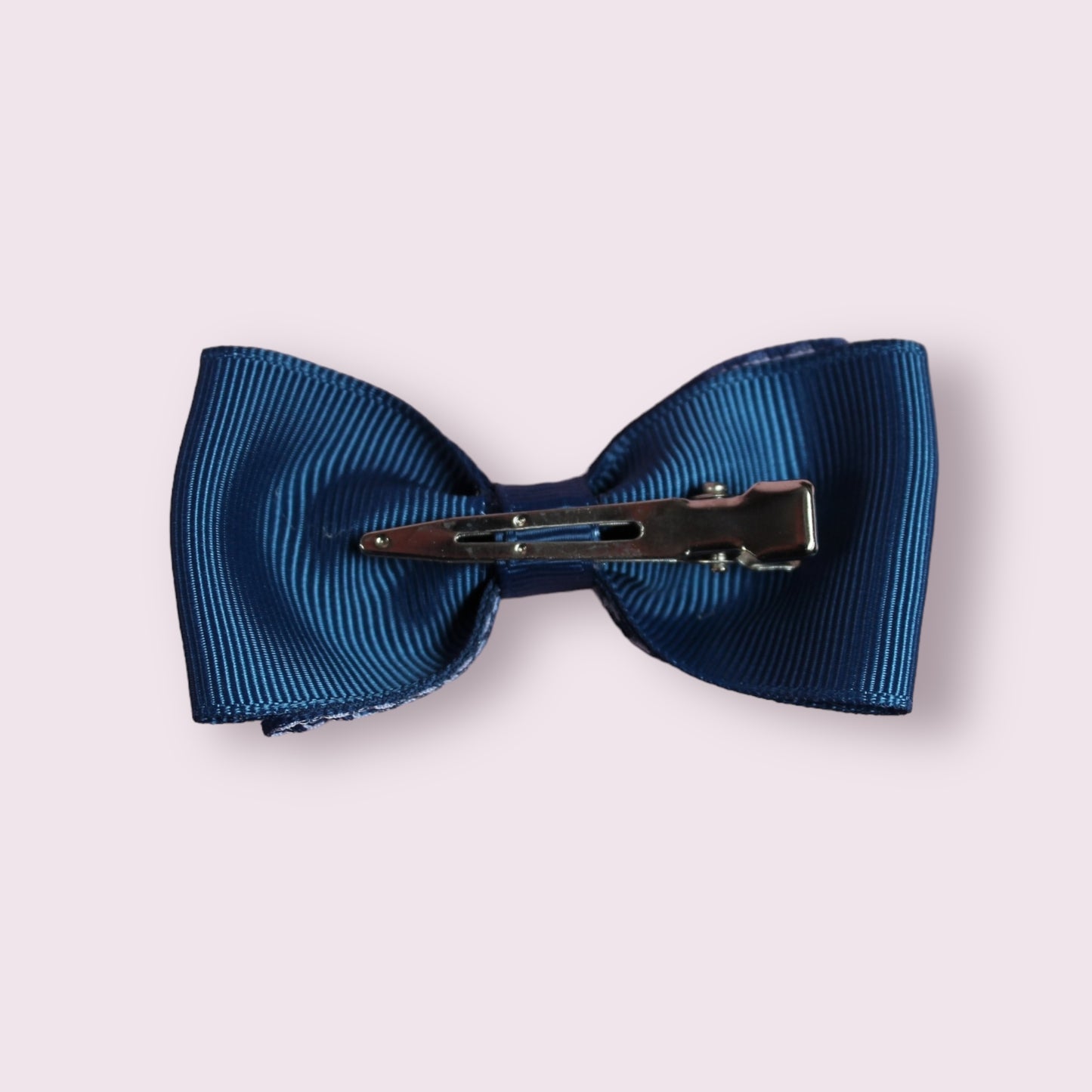 Navy Blue Gingham 3" Bowtie Clip