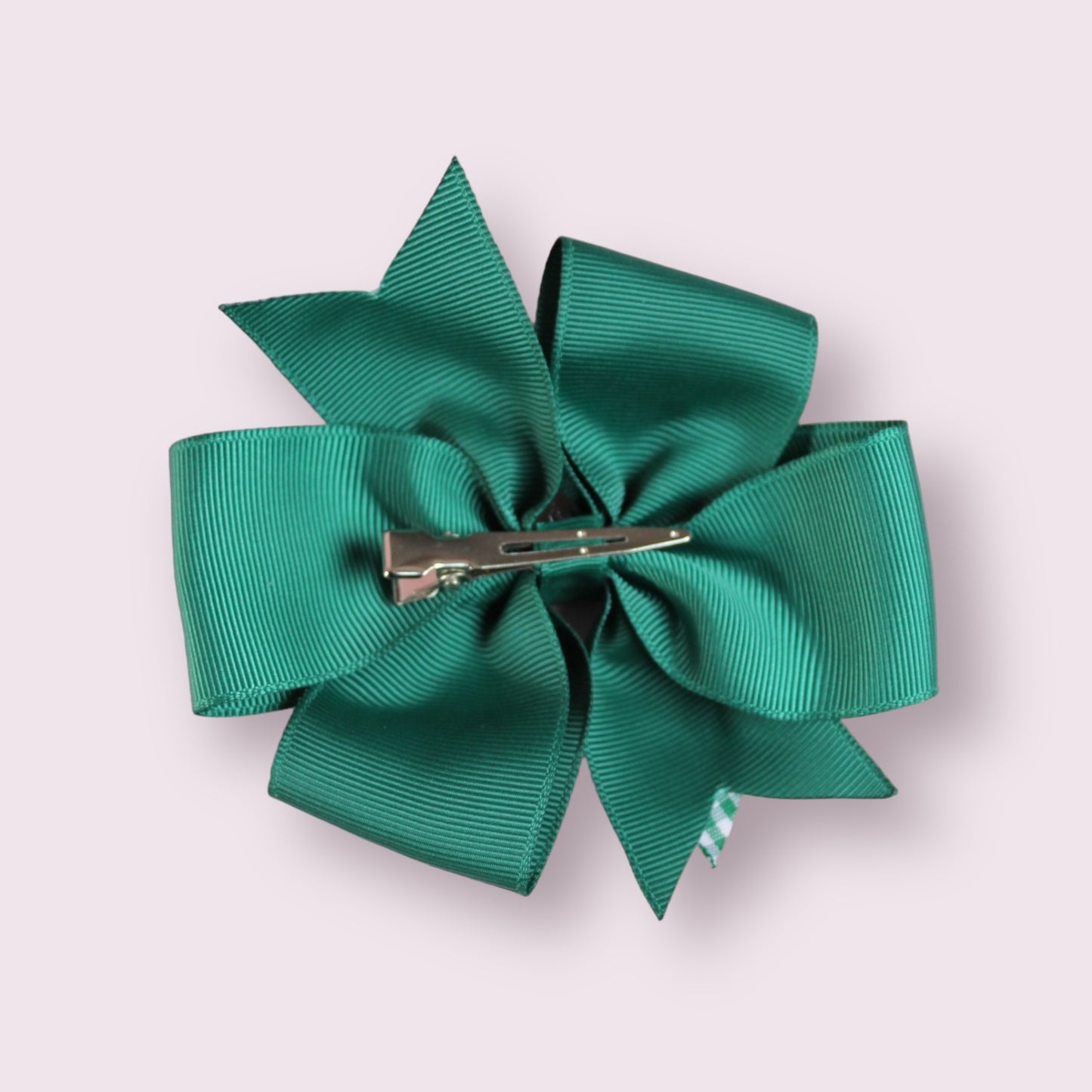 Hunter Green Double Pinwheel Clip