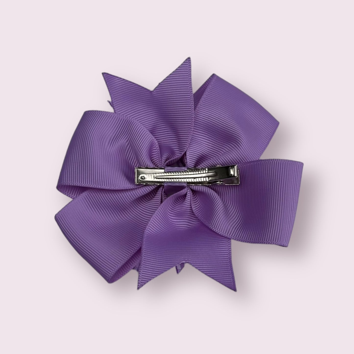Lilac Gingham 4" Double Pinwheel Clip