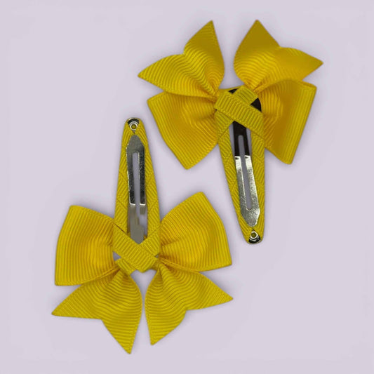 Orla | Yellow Snap Clips - School Hair Accessories UK