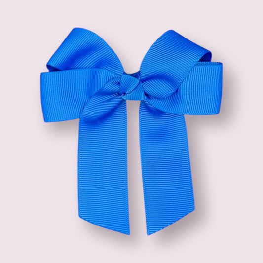 Royal Blue 3.5" Tailed Clip Bow