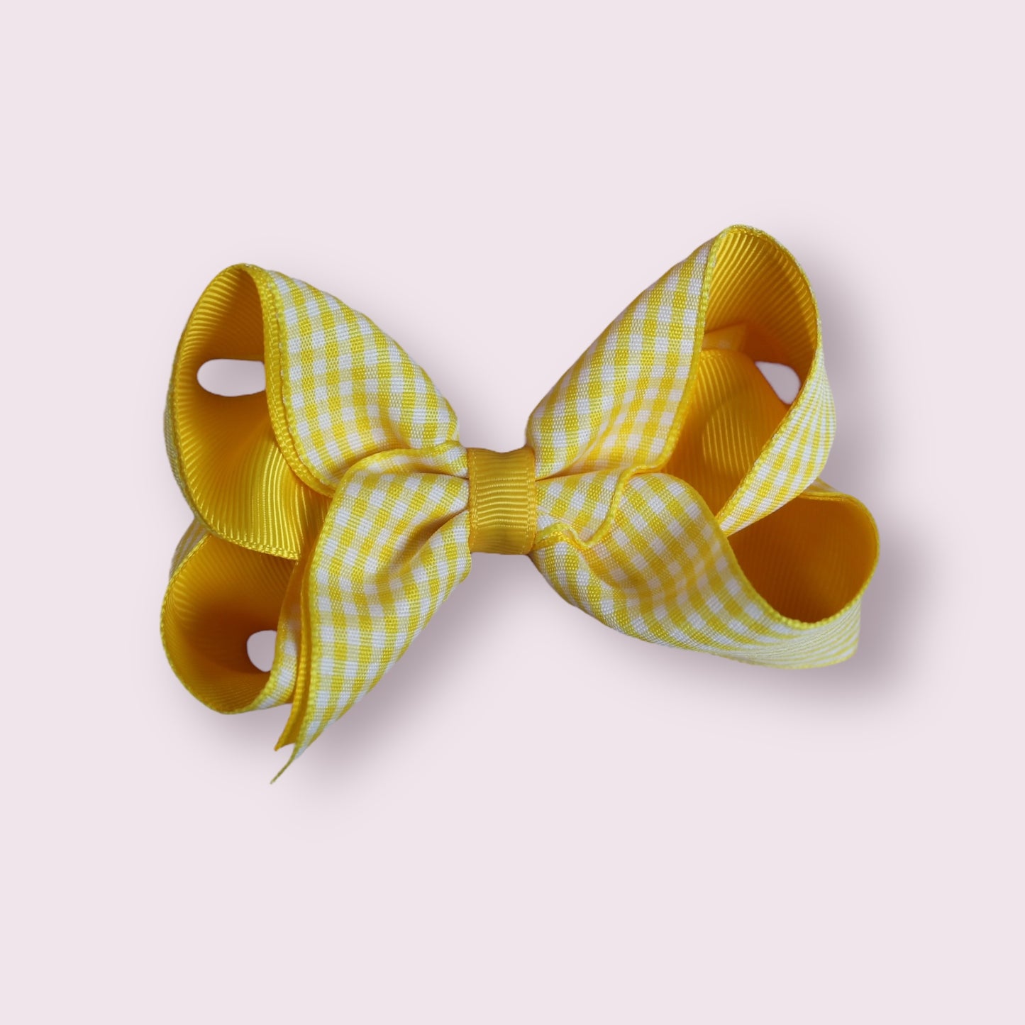 Yellow Gingham 4" Inside Out Clip