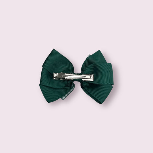 Hunter Green Gingham 3" Pinwheel Clip