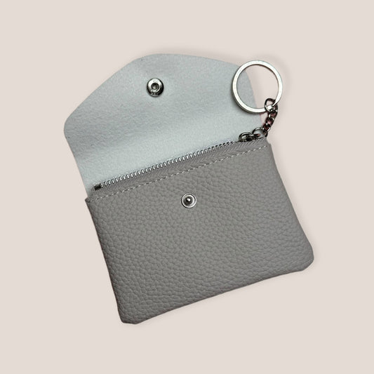Grey Keyring Coin Purse for your Book Bag