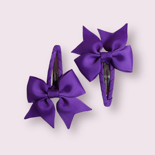 Purple 2.5" Butterfly Snap Clips