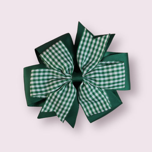 Hunter Green Double Pinwheel Clip