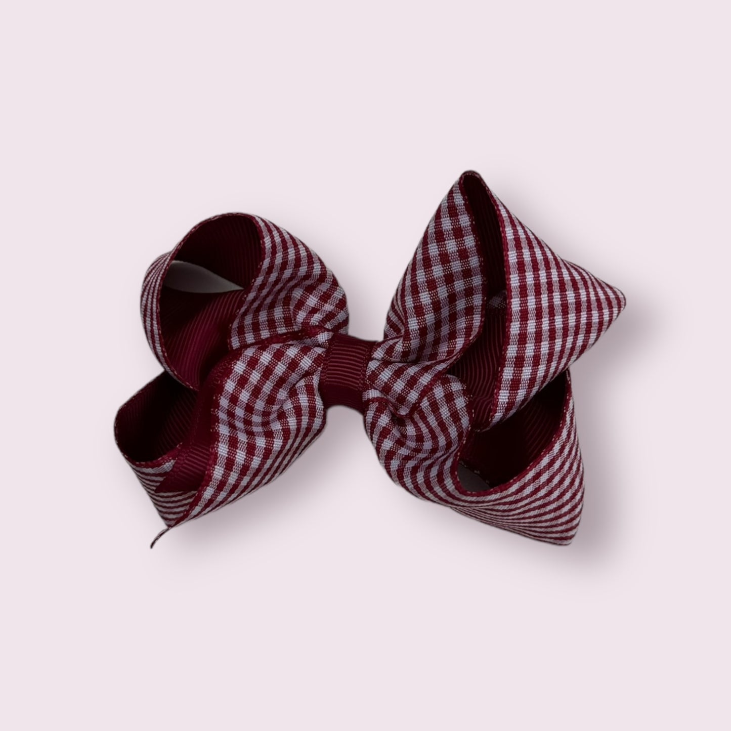 Burgundy Gingham 4" Inside Out Clip