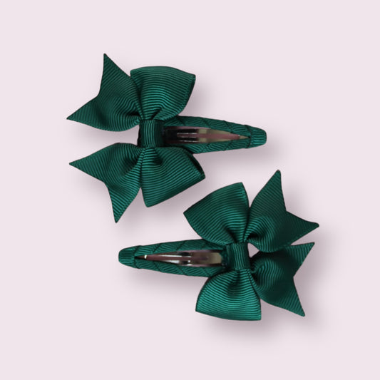 Hunter Green 2.5" Butterfly Snap Clips