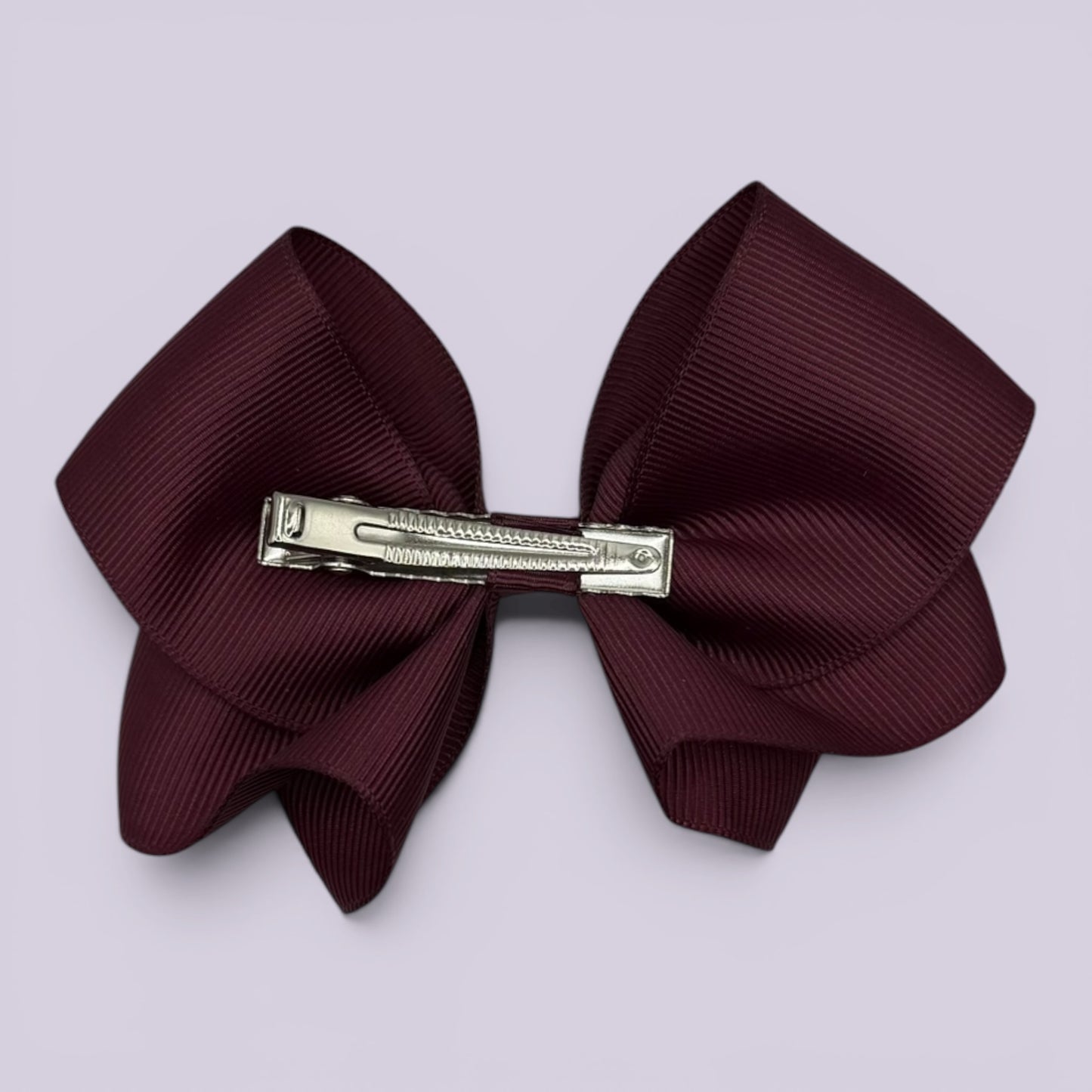 Novah | Burgundy Hair Bow Clip