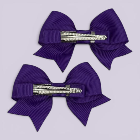 Iris | Purple Small Bows Mini Clips