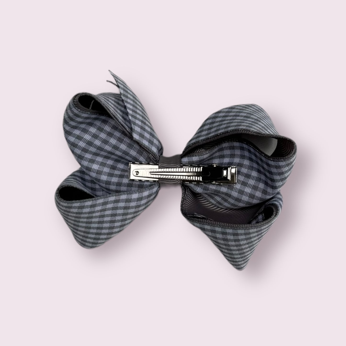 Grey Gingham 4" Inside Out Clip